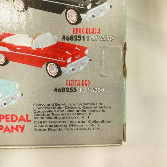 Gearbox 1997 Vintage 1957 Chevy Bel Air Convertible Serial #03684 Pedal Car New - Picture 7 of 10